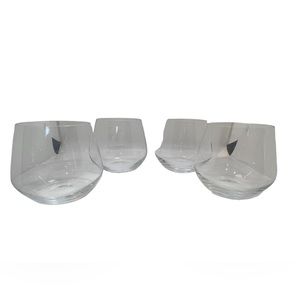 RCR Stemless Crystal Burgundy Glasses
